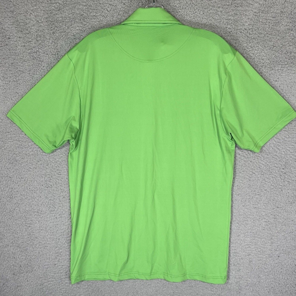 Royal & Awesome Polo Shirt Mens Large Green Performance Stretch Golf‎ Preppy - Picture 7 of 7